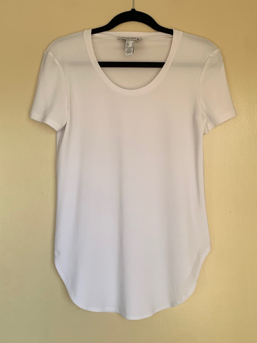 Joseph Ribkoff White Knit Shell Top Sz 4 Capsule Minimalist Shirt